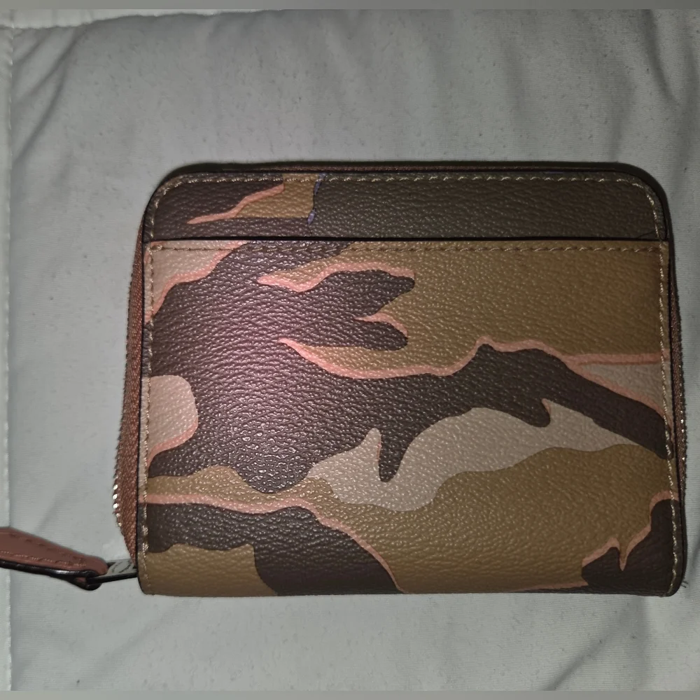 Coach Brown and Tan Camouflage Wallet